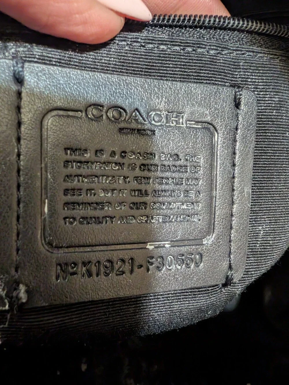 Coach Black Pebbled Leather Backpack with Gold Hardware